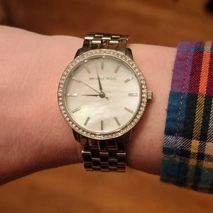 Michael Kors Silver Crystal watch